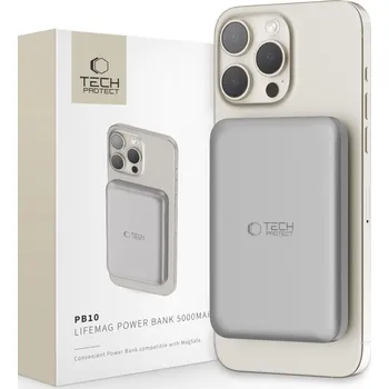 Powerbanka TECH-PROTECT PB10 LIFEMAG MAGSAFE POWER BANKA 5000MAH TITANOVÁ