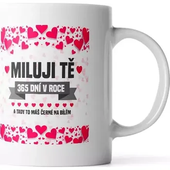 Sablio Hrnek Miluji Tě 365 dní v roce - 200 ml - espresso