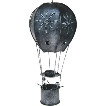 Svícen Kovový horkovzdušný balon svícen 40 cm (Kovový balon na zavěšení)