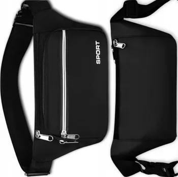 Outdoorové zavazadlo EdiBazzar ledvinka dámská pánská sportovní voděodolná černá