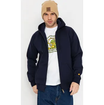 Pánská mikina Carhartt WIP Chase ZHD (dark navy/gold) L, námořnická modrá