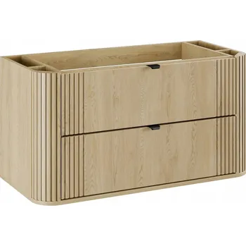 Koupelnový nábytek Závěsná koupelnová skříňka pod umyvadlo se 2 zásuvkami, dub Cremona, 100 cm