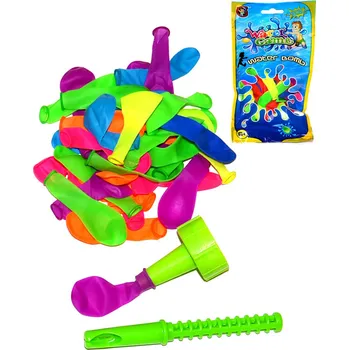 Vodní bomby barevné balonky na vodu set 100ks s nástavcem v sáčku | 406886