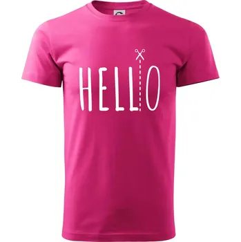 Pánská móda Hello - Klasické pánské triko vyšší gramáže - XL ( Purpurová )