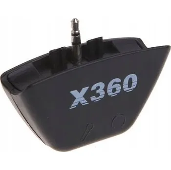 Sluchátka Adaptér pro sluchátka a mikrofon KBR Games pro Xbox 360, černý