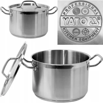 Hrnec YATO STŘEDNÍ HRNEC S POKLICÍ Z NEREZOVÉ OCELI 36X22CM 22,4L YG-00026