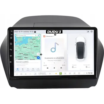 Autorádio DUDUAUTO AUTORÁDIO S NAVIGACÍ HYUNDAI IX35 2009-2015 ANDROID DUDU3 QLED 4/64GB