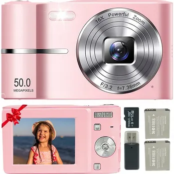 Digitální kompakt DIGITÁLNÍ FOTOAPARÁT RETRO 4K 64MP 16X DIGITÁLNÍ ZOOM S INTELIGENTNÍM AUTOFOKUSEM