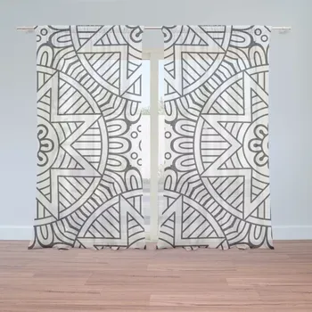 Záclona Sablio Záclony Hvězdy mehendi: 2ks 150x250cm