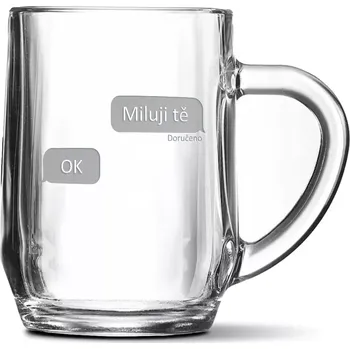 Sklenice Sablio Půllitr Miluji tě, OK: 0,5