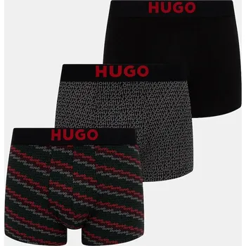 Pánské spodní prádlo Boxerky HUGO TRUNK TRIPLET GIFT 3-pack 50549140 černá 99B, vel. S