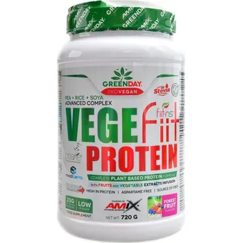 Protein Amix GreenDay Vege-Fiit protein 720 g - lesní plody