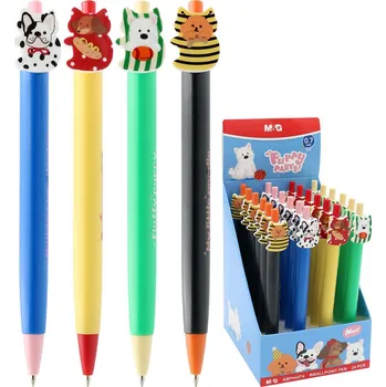 Kuličkové pero M&G Puppy 0,7 mm (mix vzorů) modrá náplň