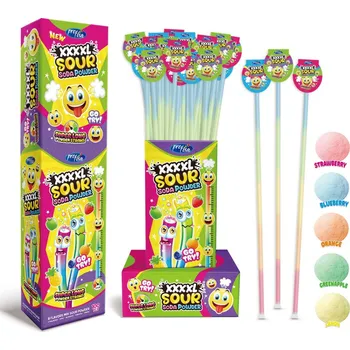 Bonbon Brčka xxxl s kyselým ovoc.práškem 26g (100 ks)