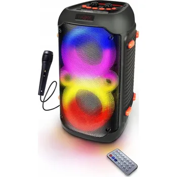 Bluetooth reproduktor BEZDRÁTOVÝ PŘENOSNÝ REPRODUKTOR BOOMBOX LED KARAOKE BLUETOOTH FM RÁDIO USB