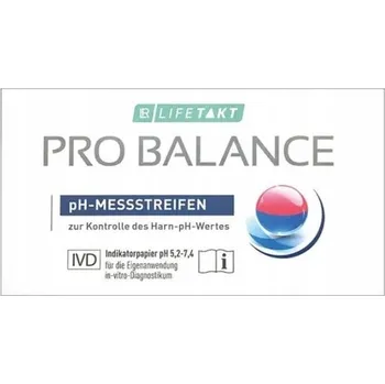 Diagnostický test Testovací proužky pro měření pH moči LR Health & Beauty Pro Balance 12 kusů