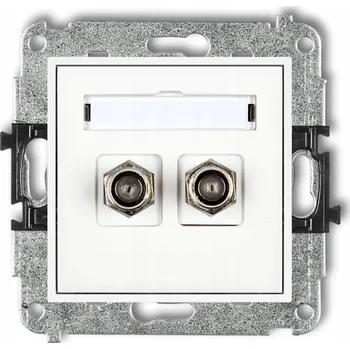 Elektrická zásuvka Anténní zásuvka nástěnná Karlik bílá