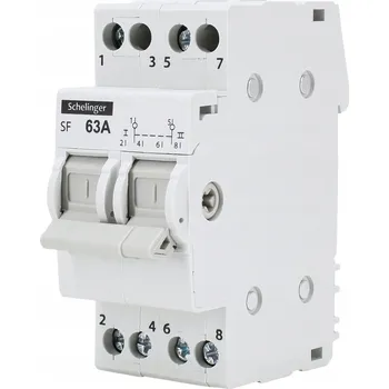 vypínač Schelinger Přepínač síť-generátor I-0-II 2P 63A A11-SF-2P-063