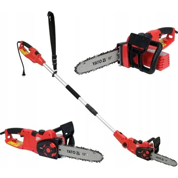 Motorová pila Yato Elektrická řetězová pila s teleskopickou tyčí, prořezávací, 10", 25 cm