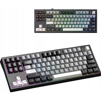 Klávesnice CZARNA KLAWIATURA MECHANICZNA S87 PRO LED PODSVÍCENÍ 2.4G USB BT GAMING