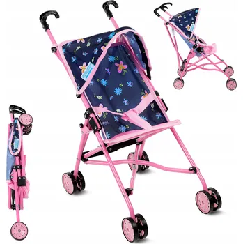 Kočárek pro panenku Kočárek pro panenky Kinderplay, skládací, lehký, vícebarevný, pro děti od 2 let