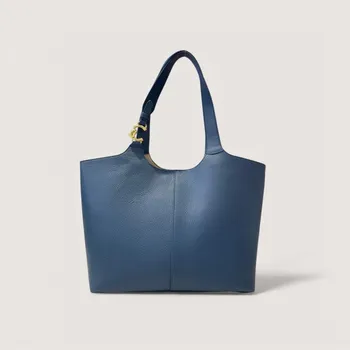 Kabelka COCCINELLE C-EASY LARGE KOŽENÁ KABELKA DEEP BLUE SS26