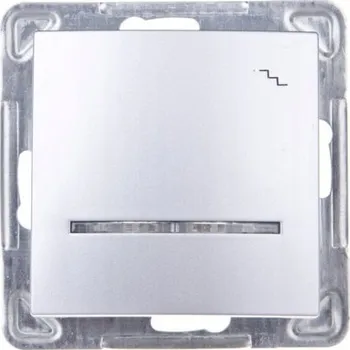 vypínač Schodišťový vypínač Klasik, Podomítkový Ospel stříbrný ŁP-3YS/m/18