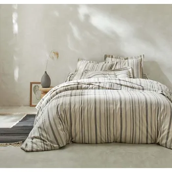 Povlečení Blancheporte Flanelové pruhované povlečení s barvenými vlákny Velikost: povlak na přikrývku 200x200 cm