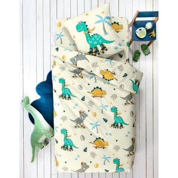 Povlečení Blancheporte Dětské povlečení s motivem Dinoroul, bavlna Velikost: jednolůžko 140x200 + 70x90 cm