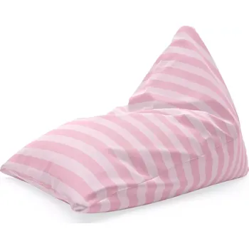 Sedací pytel Sablio Sedací vak Triangl Růžové pruhy: 120 x 100 x 100 cm