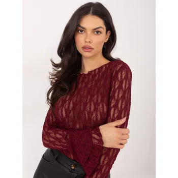 Dámská halenka Krajková bordó halenka Italy Moda černá | tmavě červená 3501675