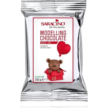 Čokoláda Modelovací čokoláda Saracino červená 250 g DEC012K025_S01