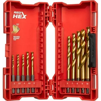 Dílna MILWAUKEE Vrtáky do kovu TiN RED HEX