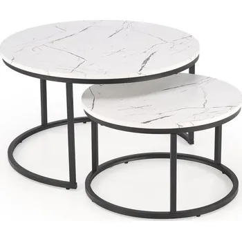 Konferenční stolek Sada stolků Java - Halmar Bílá 79x47 cm