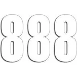 STARTOVACÍ ČÍSLA PRO KOSY 13 CM X 7 ROVNÁ, BÍLÁ BARVA Č. 8 (3 KS)