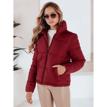 Dámská parka Dámská prošívaná bunda LAROSE TY3767 Barva: Bordová, Velikost: XL