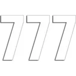 STARTOVACÍ ČÍSLA PRO KOSY 13CM X 7CM ROVNÁ, BÍLÁ BARVA Č. 7 (3KS)