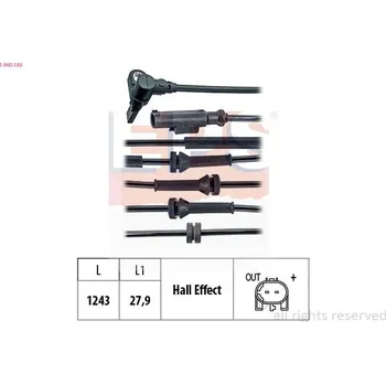 Brzdový systém Snímač, počet otáček kol EPS 1.960.183