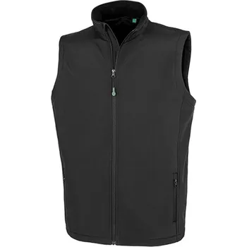 Pánská bunda Result Pánská 2vrstvá softshellová vesta - recycled R902M Black 3XL