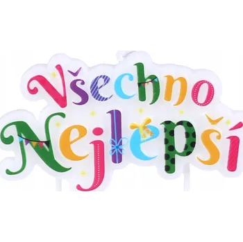 Svíčka Dortová svíčka zapichovací TORO všechno nejlepší