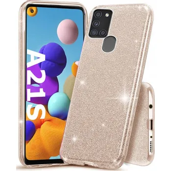 Pouzdro na mobilní telefon Zadní Kryt gsmStyle pro Samsung Galaxy A21S Měňavý Brokát stříbrný