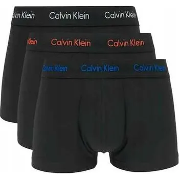 Boxerky Calvin Klein Spodní prádlo 3x Pánské boxerky černé TRUNKI, Velikost XL