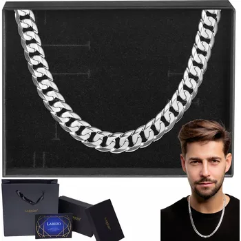 Řetízek STŘÍBRNÝ ŘETÍZEK PÁNSKÝ PANCR 50 cm široký plný kovaný 6,2 mm STŘÍBRO 925