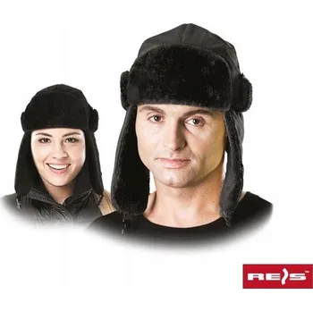 Čepice Zimní čepice Reis s klapkami na uši, černá, velikost 62