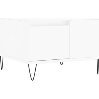 Konferenční stolek Kávový stolek, bílý, 55x55x36,5 cm, materiál dr