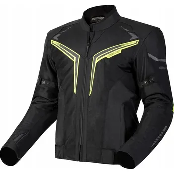 Moto bunda TEXTILNÍ BUNDA OZONE FLOW ČERNÁ/FLUOR ŽLUTÁ S