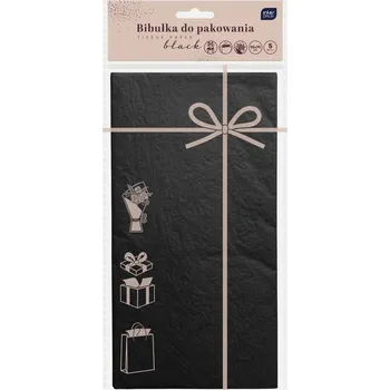 Balící papír BALICÍ PAPÍR HEDVÁBNÝ 50X70 ČERNÝ INTERDRUK