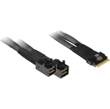 Inter-Tech (SFF-8654 8i) Slim SAS na 2x (SFF-8643) Mini-SAS HD, 0,75m 88885640
