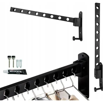 Věšák Šatní ramínko kovový DKM černý