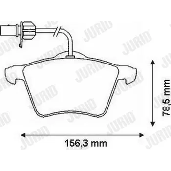 Brzdový systém Sada brzdových destiček, kotoučová brzda JURID 573045J